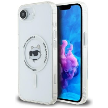 Karl Lagerfeld IML Metal Choupette Head MagSafe dėklas telefonui iPhone 16e, baltas