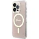 Guess dėklas iPhone 15 Pro telefonui IML 4G MagSafe, rožinis