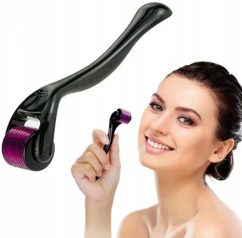 Activeshop Derma Roller mikroadatinės mezoterapijos volelis 0,25 mm, 540 plieninių adatų