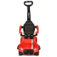 3-in-1 Kids Ride-On Push Car with Sound and Light, Red