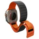 Laikrodžio dirželis Spigen Athlex Air M, skirtas Apple Watch 44/45/46/49 mm, juodas / oranžinis