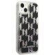 Karl Lagerfeld Liquid Glitter Monogram dėklas iPhone 14 telefonui, juodas