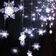 Kalėdinė LED girlianda-užuolaida Snaigės, 100 LED, balta
