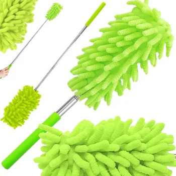 Teleskopinė mikrofibros dulkių šluostė (25–75 cm), žalia