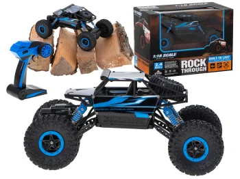 Radijo bangomis valdomas automobilis RC Rock Crawler HB 1:18, mėlynas