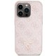 Guess dėklas iPhone 15 Pro telefonui Crossbody 4G Metal Logo, rožinis