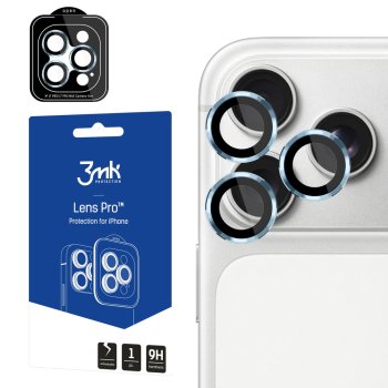 3mk Lens Protection Pro for iPhone 17 Pro / 17 Pro Max Camera Glass, Light Blue