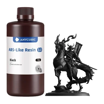 Fotopolimerinė derva 3D spausdintuvams Anycubic ABS-Like Resin 3.0, 1 kg, juoda