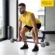 Hantelių jungtis štangai 4FIZJO 103 cm, juoda
