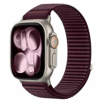 Tech-Protect NylonLoop strap for Apple Watch 44/45/46/49 mm, burgundy