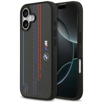 BMW dėklas iPhone 17 telefonui M Kevlar Lines & Logo MagSafe, juodas