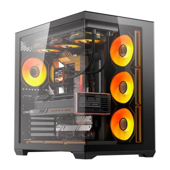 Kompiuterio korpusas DarkFlash C280 Black su 7 ventiliatoriais