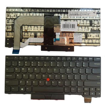 Extra Digital klaviatūra Lenovo ThinkPad T470, T470S, T480, US, juoda