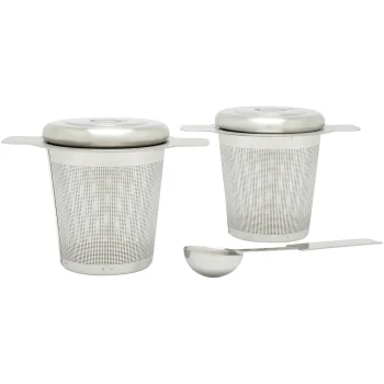 Bredemeijer 191003 Tea Filter and Spoon Set, Stainless Steel