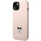 Karl Lagerfeld Silicone Choupette Body dėklas, skirtas iPhone 14 Plus, rožinis