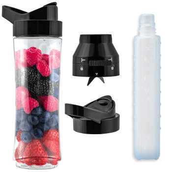 Berdsen BD-755 Blender Bottle 600 ml with Cooling Stick, Black
