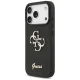 Guess Fixed Glitter Big 4G dėklas, skirtas iPhone 17 Pro, juodas