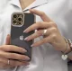 TPU dėklas Samsung Galaxy A12 5G su auksiniu rėmeliu, baltas