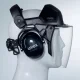 Veido apsaugas su ausinėmis uvex pheos faceguard, 52-64 cm, juodas