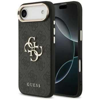 Guess 4G Big 4G Classic Logo Case for iPhone Air, Black and Gold