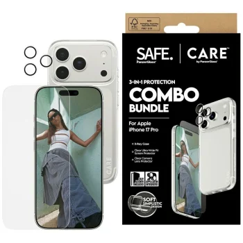 CARE by PanzerGlass Fashionable Combo 3in1 Case + Glass + Lens  iPhone 17 Pro