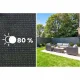 Plonos Shade Net 1.2x50 m 110 g/m² with 50 Clips, Grey