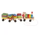 Wooden Toy Train Sorter with Blocks, 30cm