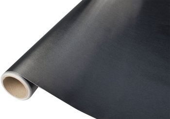 Juoda šlifuoto metalo efekto lipni plėvelė Case 128465, 1.52x30m