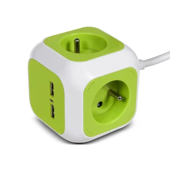 GreenBlue MagicCube GB118 ilgintuvas, 4 lizdai, 2 USB, 1.4m