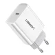 Sieninis USB įkroviklis Ugreen PD 3.0 QC 4.0+ 20W 3A, baltas