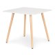 Modernhome KJSDT-01 kvadratinis virtuvės stalas 80x80 cm, matinė balta