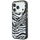 Karl Lagerfeld IML Signature Zebra Glitter MagSafe dėklas iPhone 17/18 Pro Max, auksas