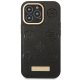 Guess Peony Logo Plate MagSafe dėklas iPhone 14 Pro Max, juodas