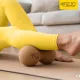 Dvigubas kamštinis masažo kamuoliukas 4FIZJO 16 cm, rudas