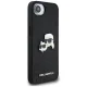 Karl Lagerfeld Fixed Glitter dėklas telefonui iPhone 16e, juodas