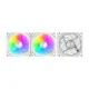 Darkflash Gauss G24 3IN1 kompiuterio ventiliatoriai, 3 vnt., balti