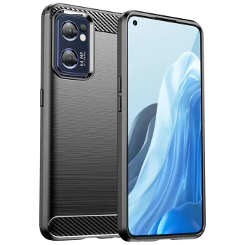 Telefono dėklas Realme Narzo 50 5G, Carbon Case, juodas