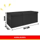 Kruzzel sulankstoma žaislų dėžė su dangčiu 132 l 94x39x35 cm, juoda