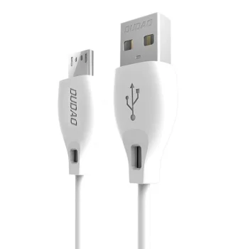 Laidas Dudao L4M USB-A į MicroUSB 2.4 A 1 m, baltas