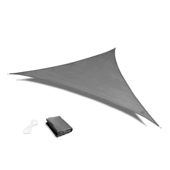 Multigarden 19191G GRAY Triangle Sun Shade Sail 4x4x4m, Grey