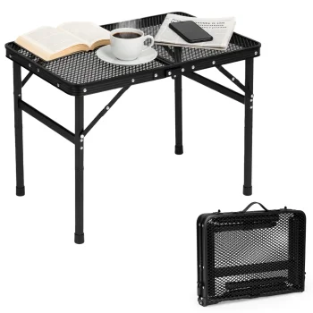 Multigarden Folding Camping Table 60x40 cm, Black