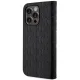 Karl Lagerfeld dėklas iPhone 14 Pro telefonui Saffiano Monogram, juodas