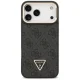 Guess 4G PU Triangle Logo & Stand Camera MagSafe dėklas iPhone 17 Pro Max, juodas