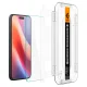 Apsauginis stiklas Spigen Glas.tR EZ Fit, skirtas iPhone 15 / 16 (2 vnt.)
