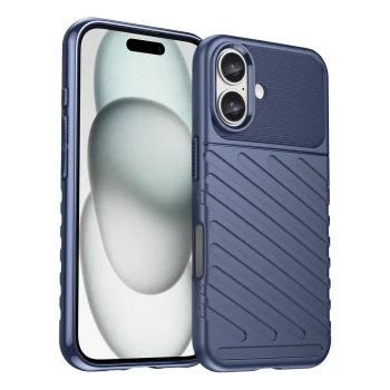 iPhone 16 Case Thunder Case TPU Cover - Blue