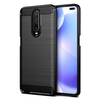 Xiaomi Redmi K30 dėklas Carbon Fiber TPU, juodas