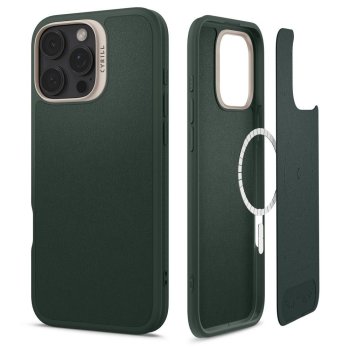 Spigen Cyrill Kajuk MagSafe dėklas iPhone 16 Pro Max telefonui, žalias