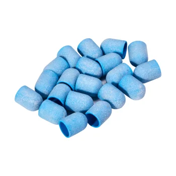 Exo Abrasive Pedicure Caps 10mm 220 Grit 20 Pcs Blue