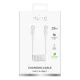 Spiralinis laidas Puro USB-C į USB-C 25W 1m, baltas