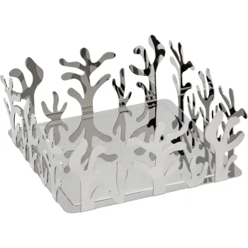 Servetėlių laikiklis Alessi Mediterraneo ESI18, 20.5 x 20.5 cm, sidabrinis